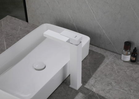Смеситель ABBER Daheim AF8211W для раковины, белый матовый