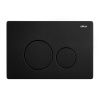 Комплект подвесной унитаз ABBER Rechteck AC1201MB черный матовый с инсталляцией AC0105 и кнопкой AC0121MB черный матовый