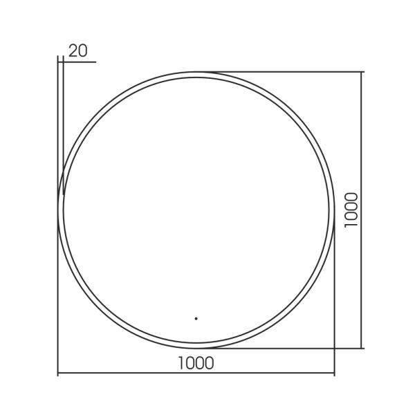 Зеркало ABBER Mond AG6204SCGL-1.0 с подсветкой, бесконтактный выключатель, диммер, золото